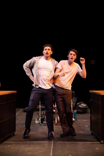 Seth Gilfillan and Josh Travnik in Conjoined: A New Musical at the 2022 Edmonton Fringe Festival