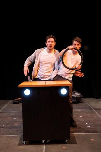 Seth Gilfillan and Josh Travnik in Conjoined: A New Musical at the 2022 Edmonton Fringe Festival