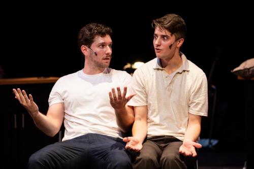 Seth Gilfillan and Josh Travnik in Conjoined: A New Musical at the 2022 Edmonton Fringe Festival