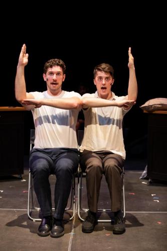 Seth Gilfillan and Josh Travnik in Conjoined: A New Musical at the 2022 Edmonton Fringe Festival