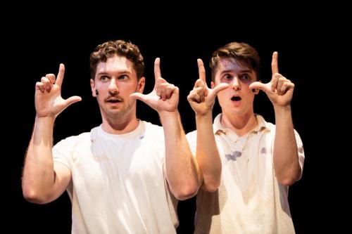 Seth Gilfillan and Josh Travnik in Conjoined: A New Musical at the 2022 Edmonton Fringe Festival