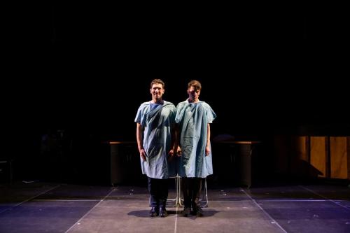 Seth Gilfillan and Josh Travnik in Conjoined: A New Musical at the 2022 Edmonton Fringe Festival