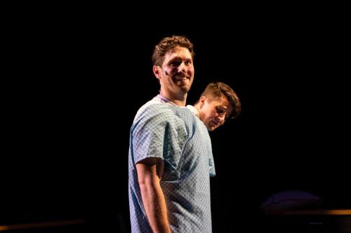 Seth Gilfillan and Josh Travnik in Conjoined: A New Musical at the 2022 Edmonton Fringe Festival