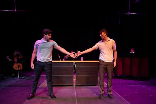 Seth Gilfillan and Josh Travnik in Conjoined: A New Musical at the 2022 Edmonton Fringe Festival